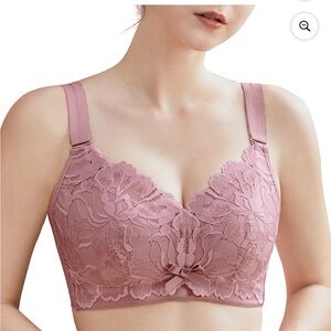 NWT Ailivin wire free full figure bra size 42DDD , dusty rose color